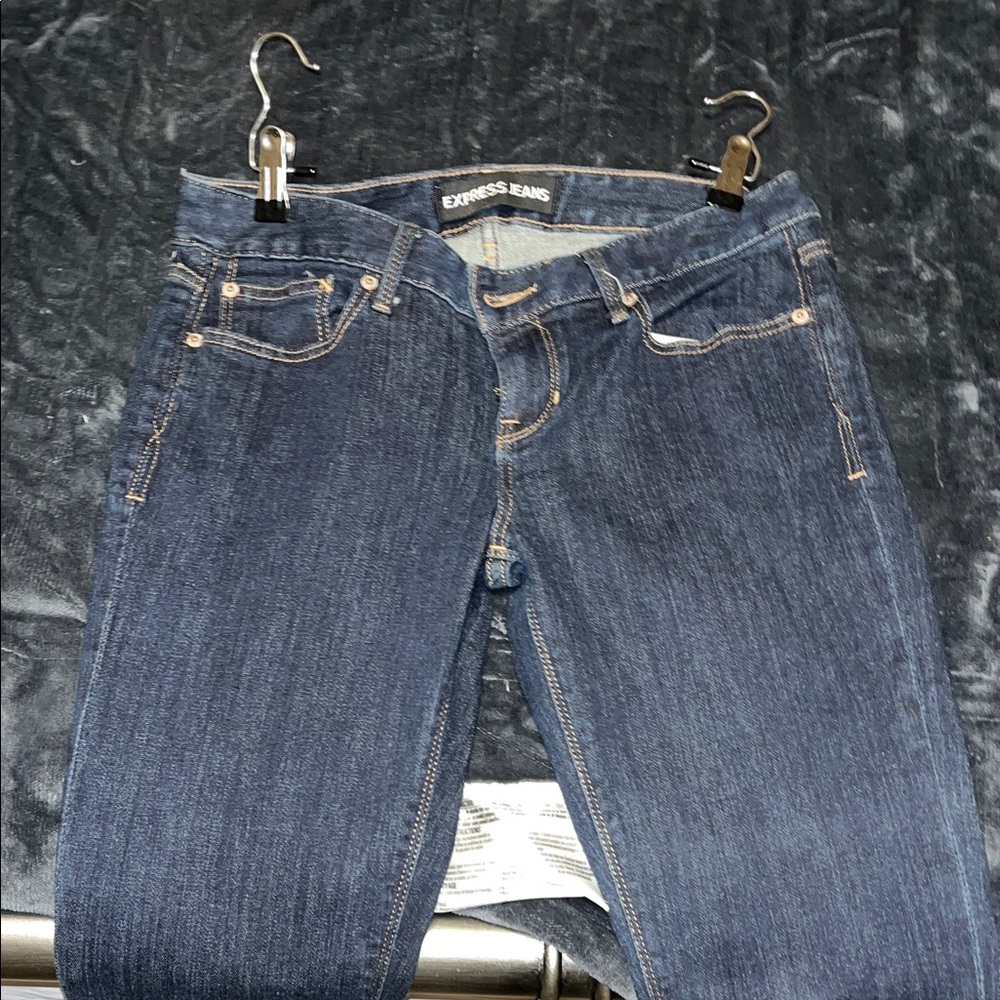 Express Dark Blue Women’s  Jeans Barely Boot 8R